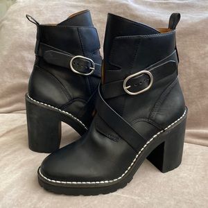ALLSAINTS BLACK LEATHER AIKO BOOT NWOT